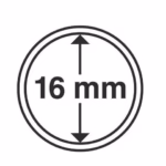 Капсули для монет 16mm із рантою 10 шт.Schulz Польща