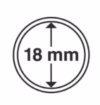 Капсули для монет 18mm із рантою 10 шт