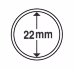 Капсули для монет 22 mm без ранти 10 шт
