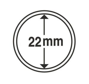 Капсули для монет 22 mm без ранти 10 шт