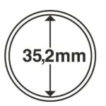 Капсули для монет 35,2mm без ранти на 5грн нейзильбер НБУ10 шт.