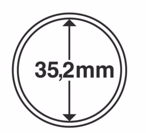 Капсули для монет 35,2mm без ранти на 5грн нейзильбер НБУ10 шт.