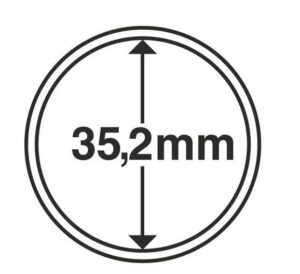 Капсули для монет 35,2mm без ранти на 5грн нейзильбер НБУ10 шт.