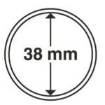 Капсули для монет 38mm із рантою 10 шт.Schulz Польща