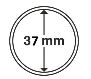 Капсули для монет 37mm із рантою 10 шт.Schulz Польща