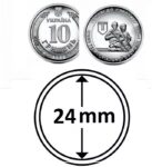 Капсули для монет 24mm без ранти 10 шт.