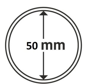 Капсули для монет 50mm із рантою 10 шт.LINDNER