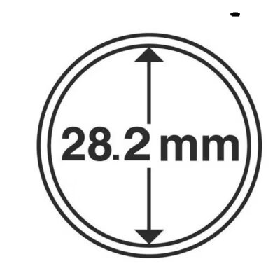 Капсули для монет 28,2 мм без ранта на 5 грн біметал 10 шт.