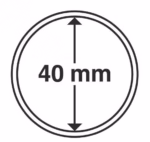 Капсули для монет 40 mm без ранти10 шт.
