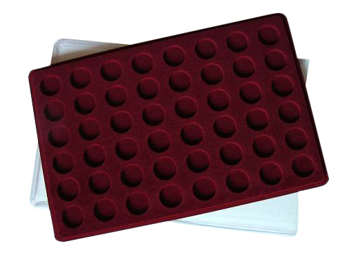 Планшет із прозорою кришкою на 48 монет D=27mm Schulz Польща