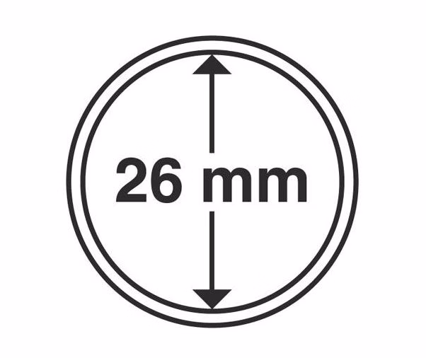 Капсули для монет 26mm з рантою 10 шт SCHULZ